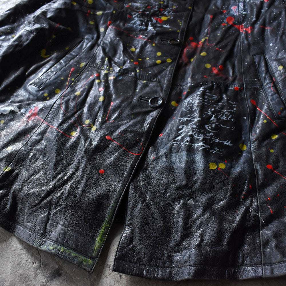 Vera Pelle アートペイント レザーコート 251125H