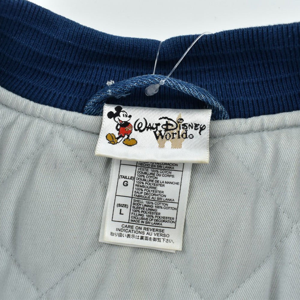 Y2K Disney Walt Disney World "ファンタジア" ミッキー デニムスタジャン 261023H