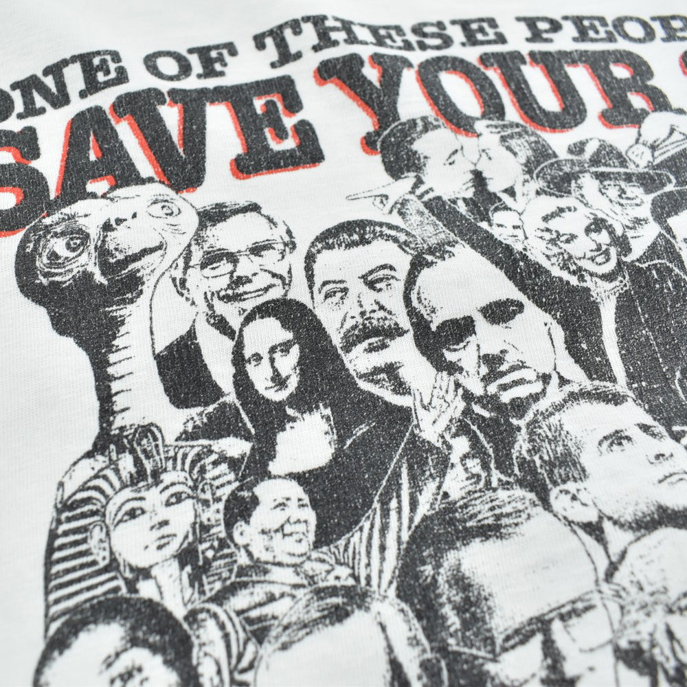 90's "SAVE YOUR SOUL" ジーザス 偉人コラージュ Tシャツ USA製 260915H