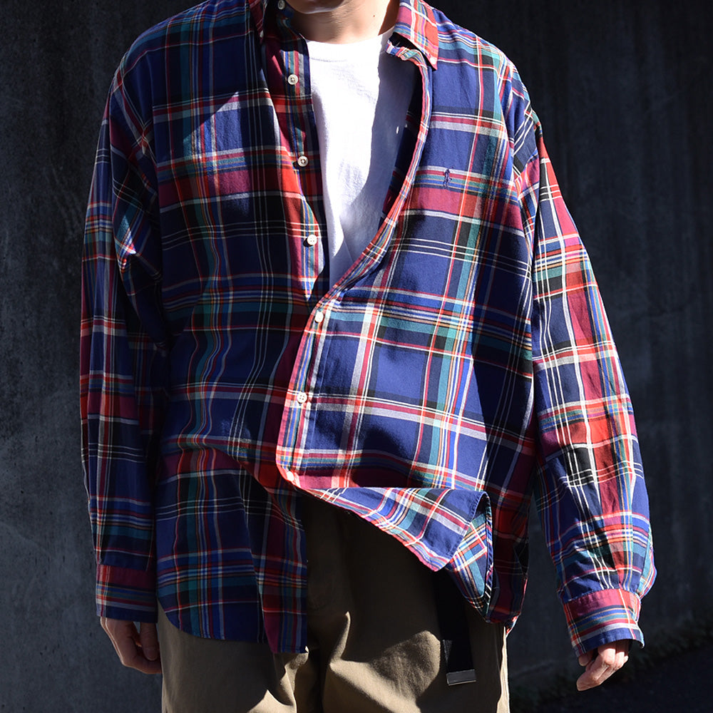 90's Ralph Lauren “BLAKE” チェック ボタンダウンシャツ 240327 S2068