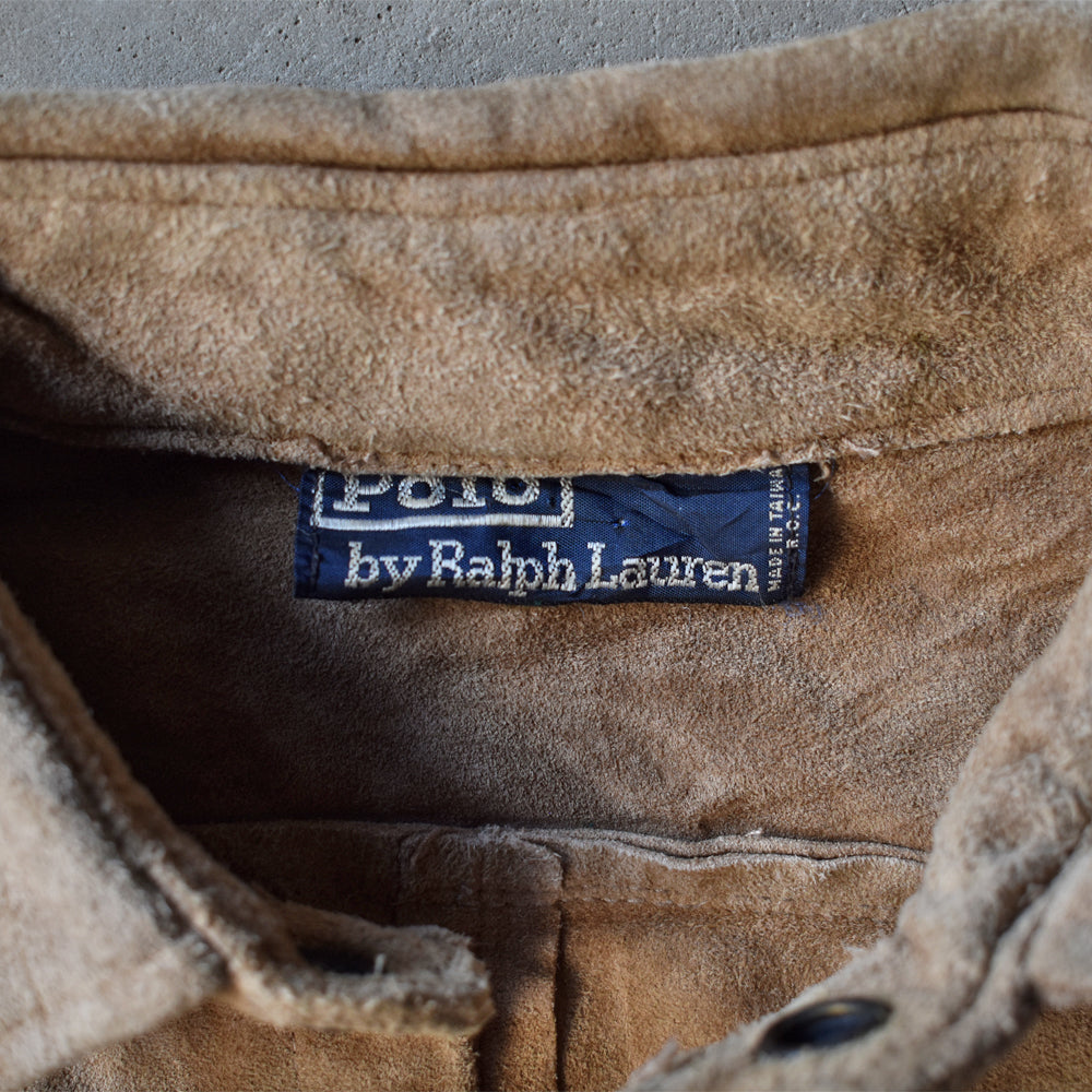 90's Polo Ralph Lauren スエード レザーシャツ 231004