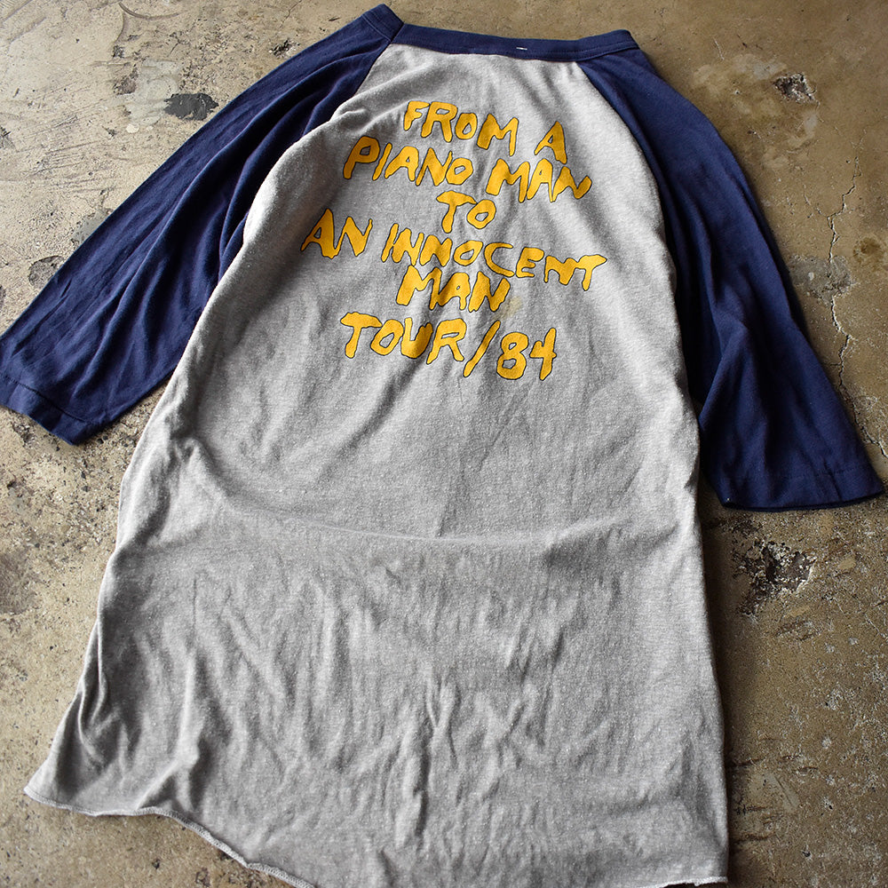 80's Billy Joel “From A Piano Man To An Innocent Man” Tour /84 ラグランスリーブ ロック Tシャツ 250826H