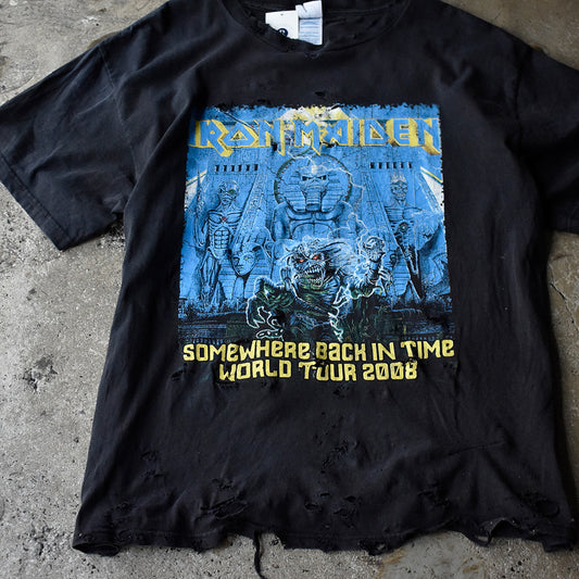 Y2K ボロ! Iron Maiden “Somewhere Back In Time” World Tour ロック Tシャツ 250711H