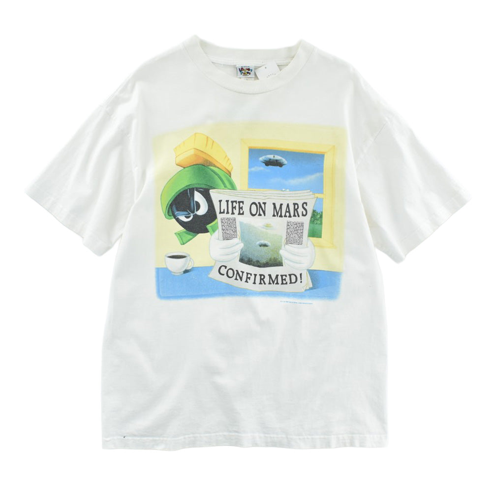 90's LOONEY TUNES "MARVIN THE MARTIAN & UFO" キャラT USA製 260327H