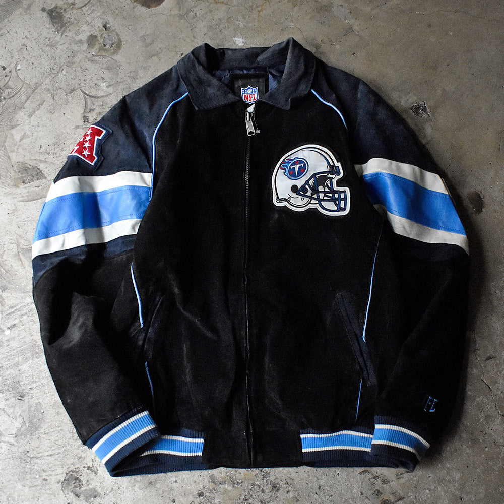 90's～ NFL “Tennessee Titans” スエードレザージャケット 231217H