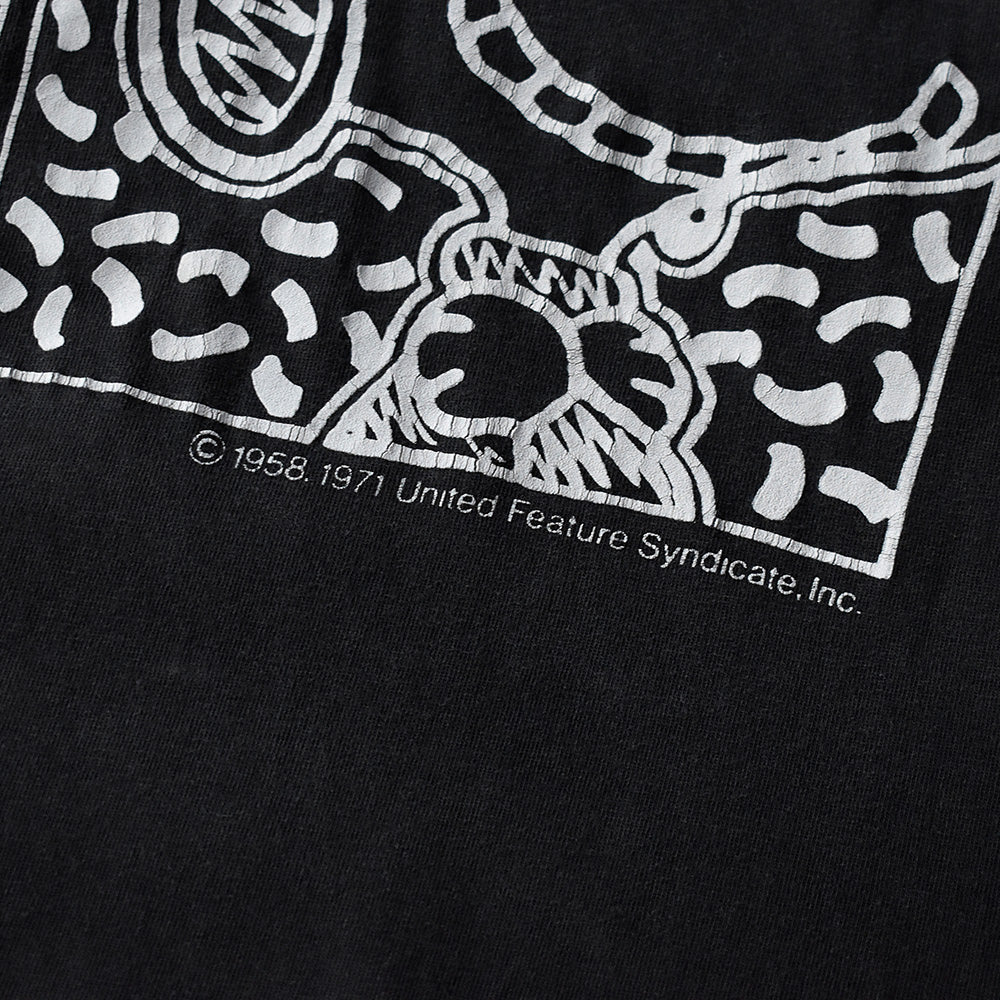 90's PEANUTS “Snoopy” ブラック！ 海外アニメ キャラTシャツ 250810H