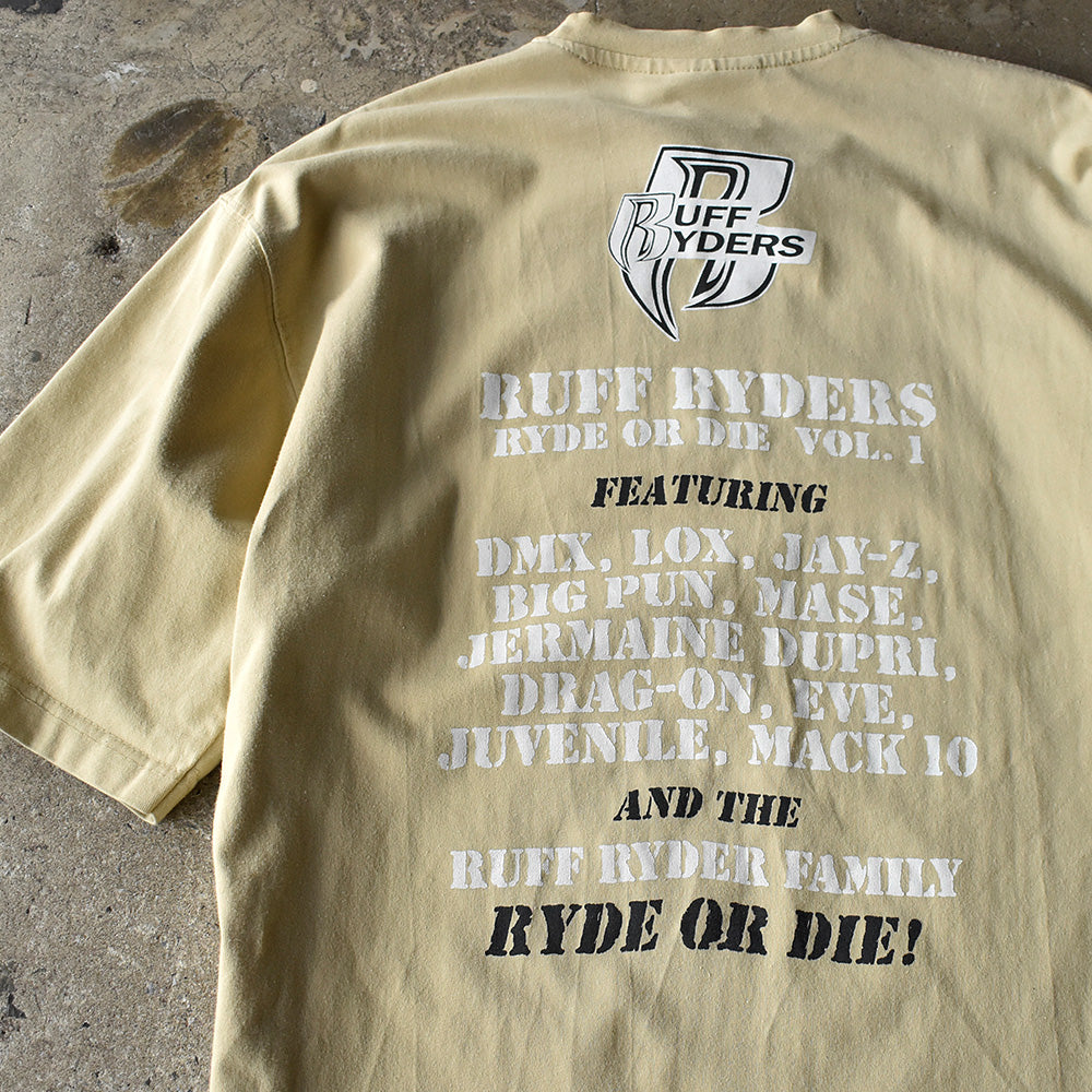 90's RUFF RYDERS “Ryde or Die Vol. 1” DMX/JAY-Z/MASE/EVE Rap Tシャツ 2504 ...
