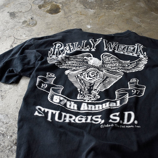 90's “RALLY WEEK STURGIS” Motorcycle Bike Tシャツ USA製 240902H