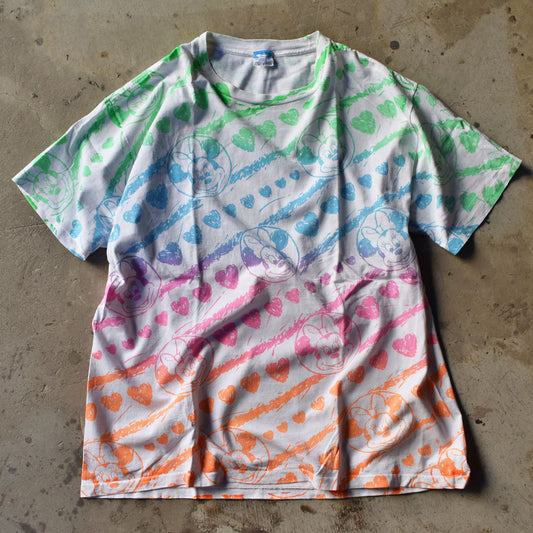 90's Disney/ディズニー AOP! ”Minnie Mouse” Tシャツ 230802