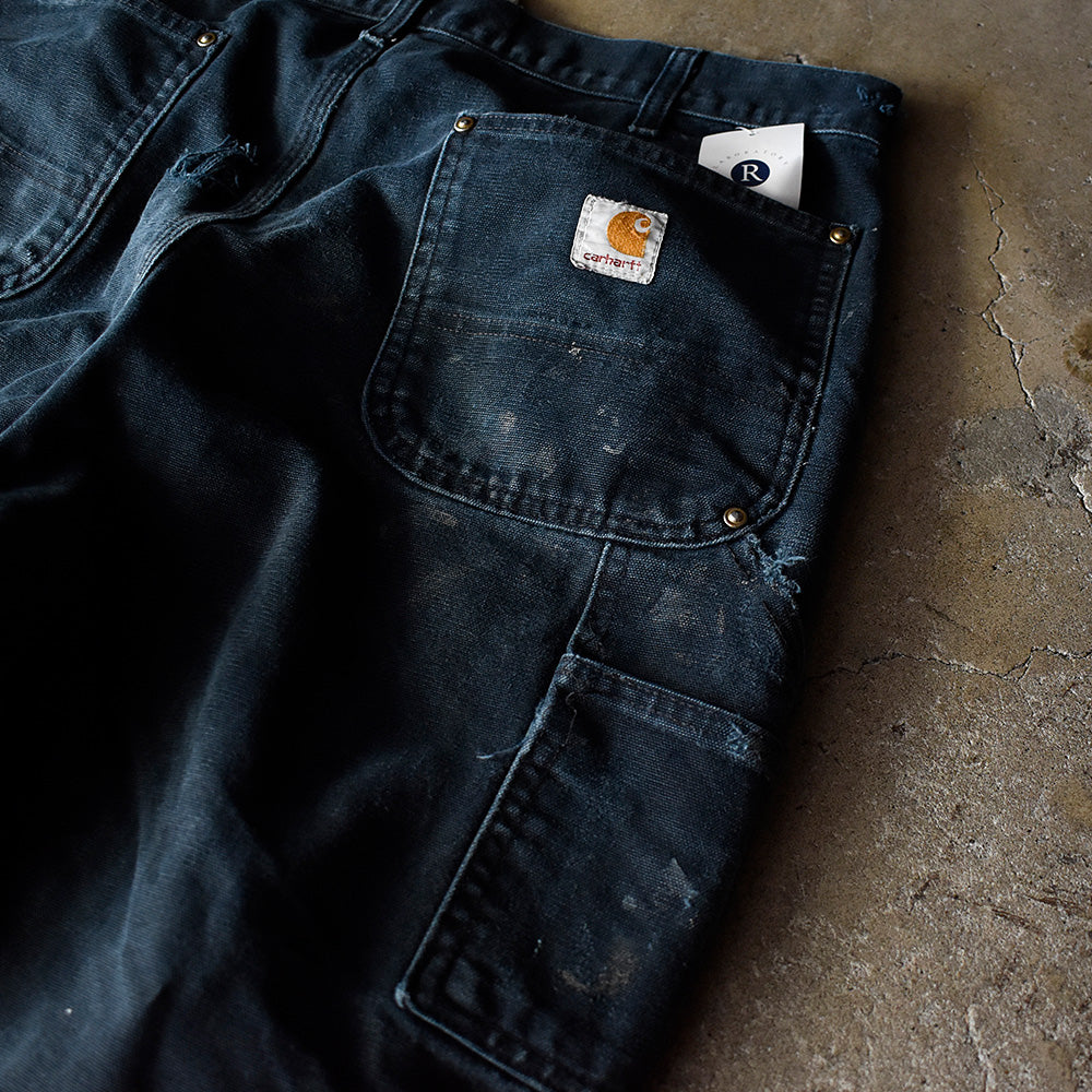 ペンキ！ Carhartt ブラック！ ダブルニー ダック ペインターパンツ 240910H