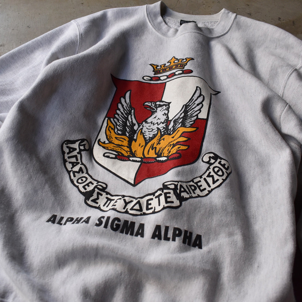 90's　“Longwood University Alpha Sigma Alpha” リバースタイプ スウェット　USA製　230805