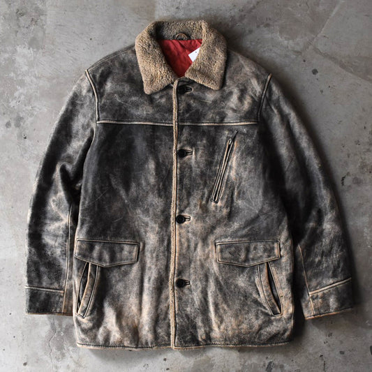 90’s Trapper レザージャケット カーコート 鬼フェード 251118H