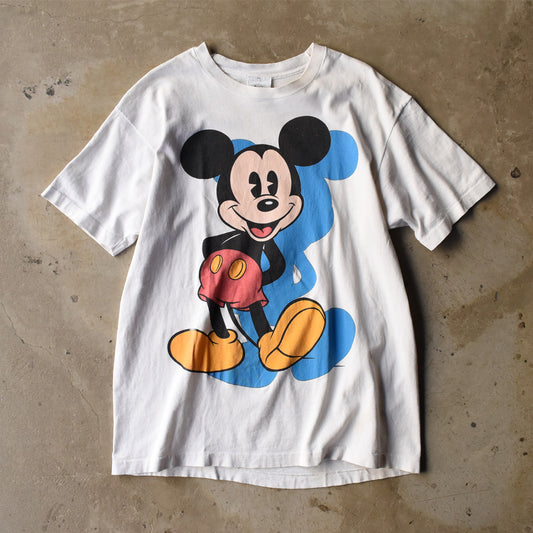90’s Disney 大判プリント “Mickey” キャラクターTシャツ 250421