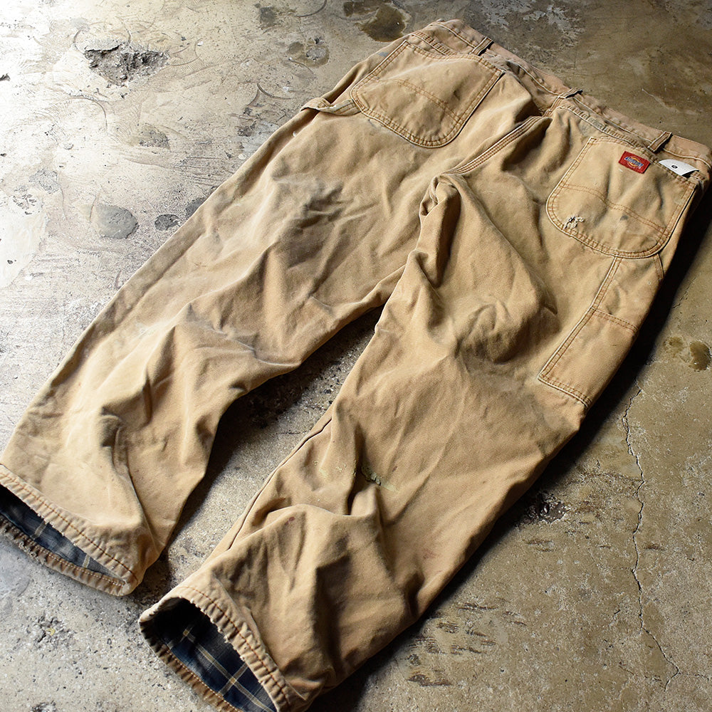 90's Dickies ペンキ！ シャドーチェックライナー ダックパンツ 231227H
