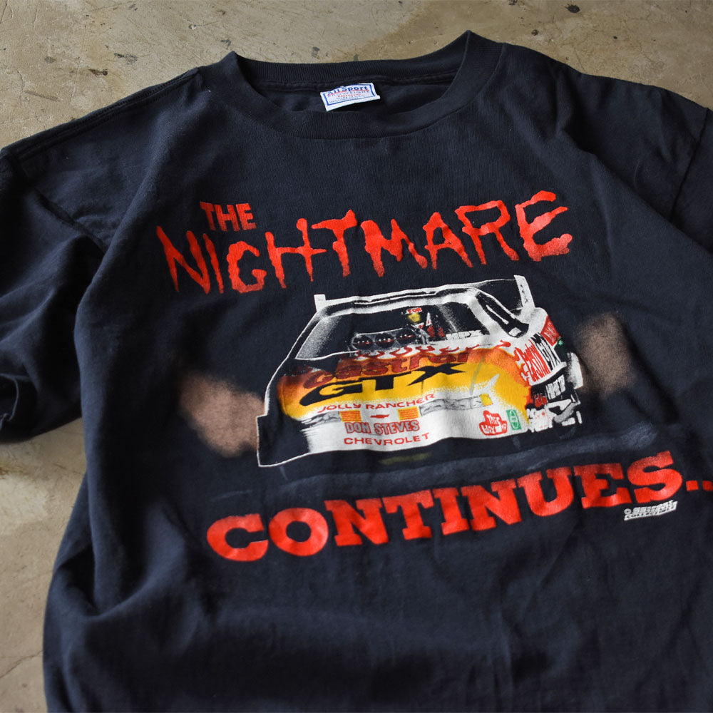 90’s  John Force “The Nightmare Continues” 両面プリント レーシングTシャツ 240625