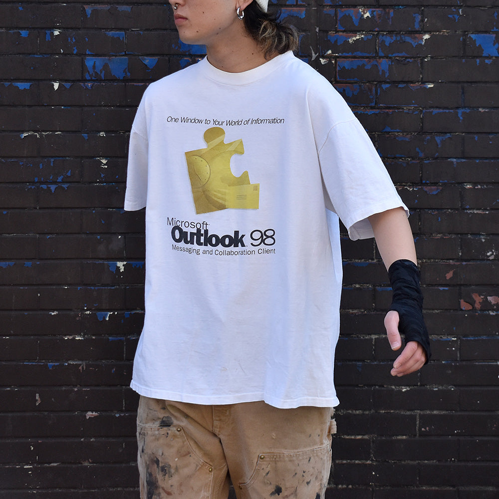 90's Microsoft “Outlook 98” 企業Tシャツ 231201H