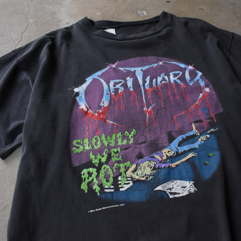 90’s Obituary 1st "Slowly We Rot" デスメタル ロックTシャツ  251114H