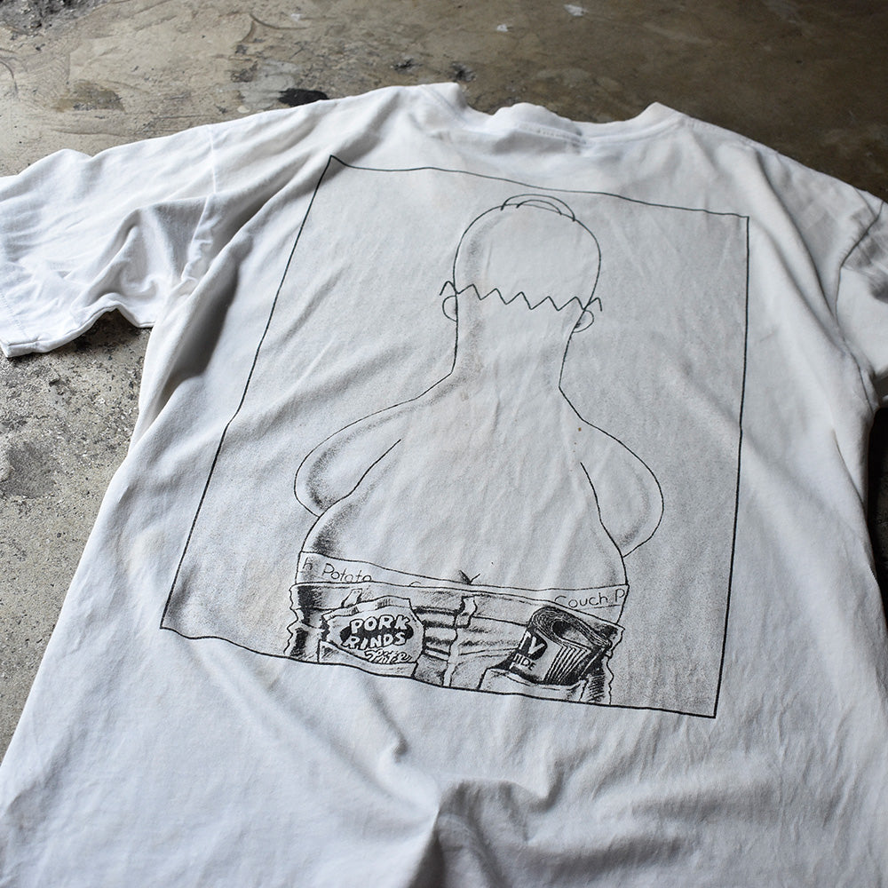 90's THE SIMPSONS Couch Potato “Calvin Kleinパロディ！“ Tシャツ 240718H