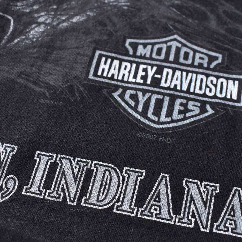 Harley Davidson “MARION, INDIANA” イーグル 両面プリント Tシャツ USA製 240928