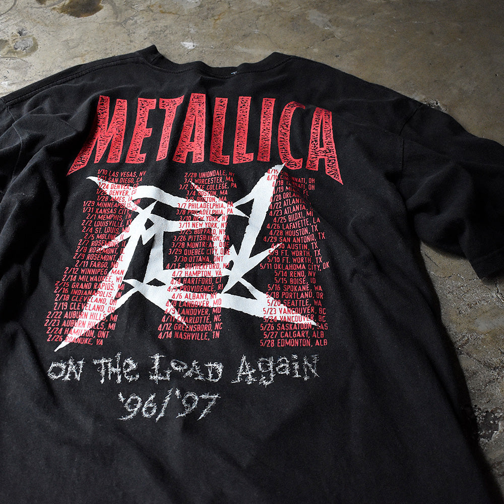 90's Metallica “ON THE ROAD AGAIN '96/'97” Tour Tシャツ 240702H