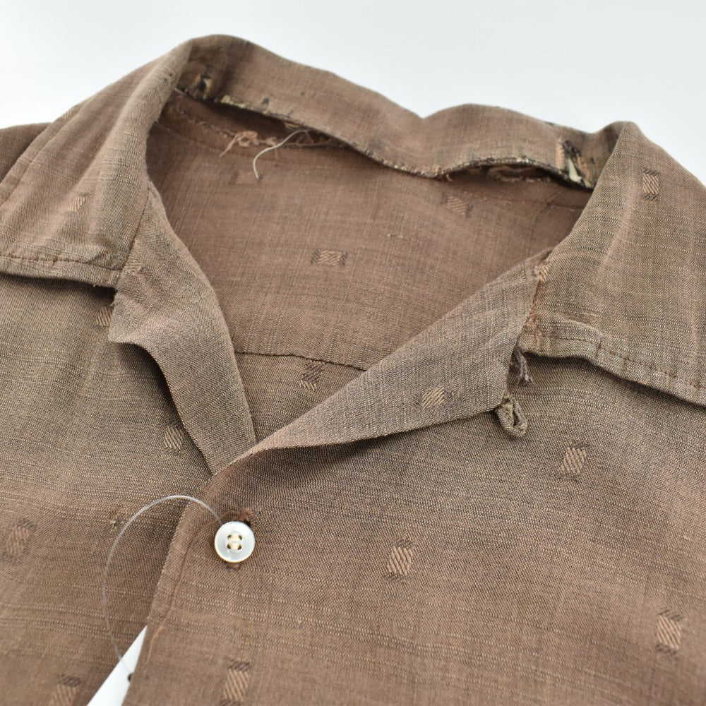 50's Rayon Gabardine ループ オープンカラーシャツ 260529H