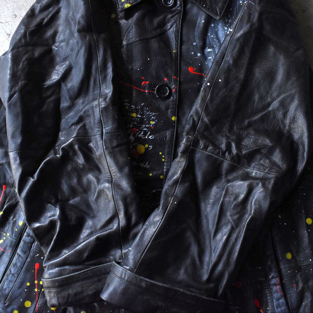 Vera Pelle アートペイント レザーコート 251125H