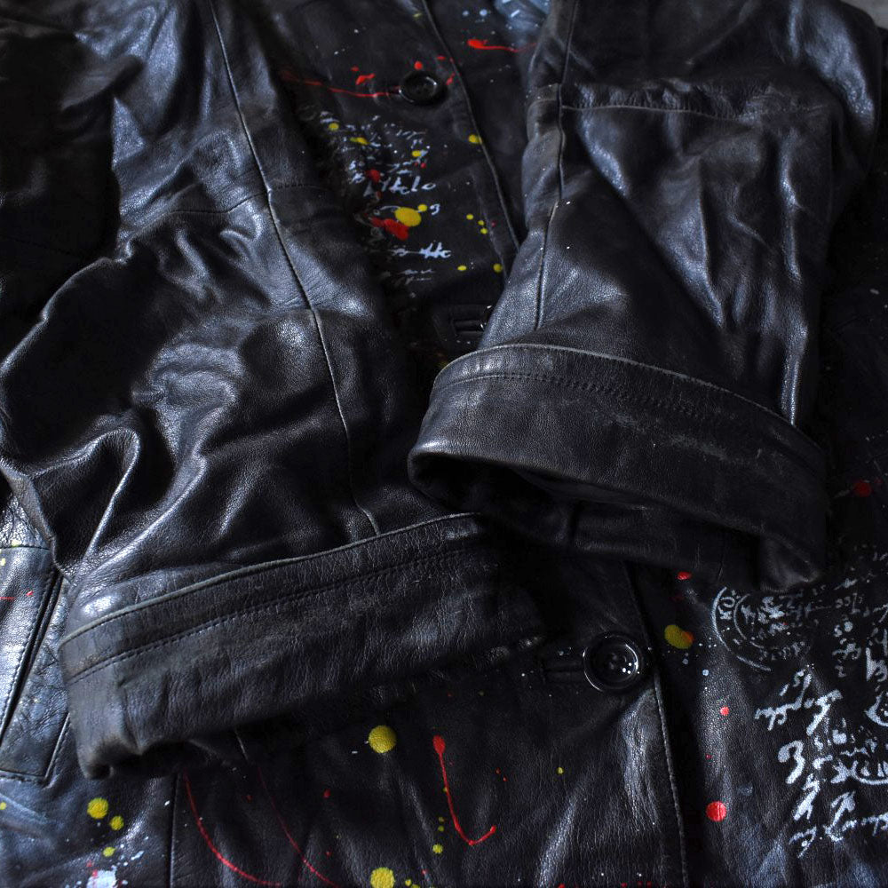 Vera Pelle アートペイント レザーコート 251125H