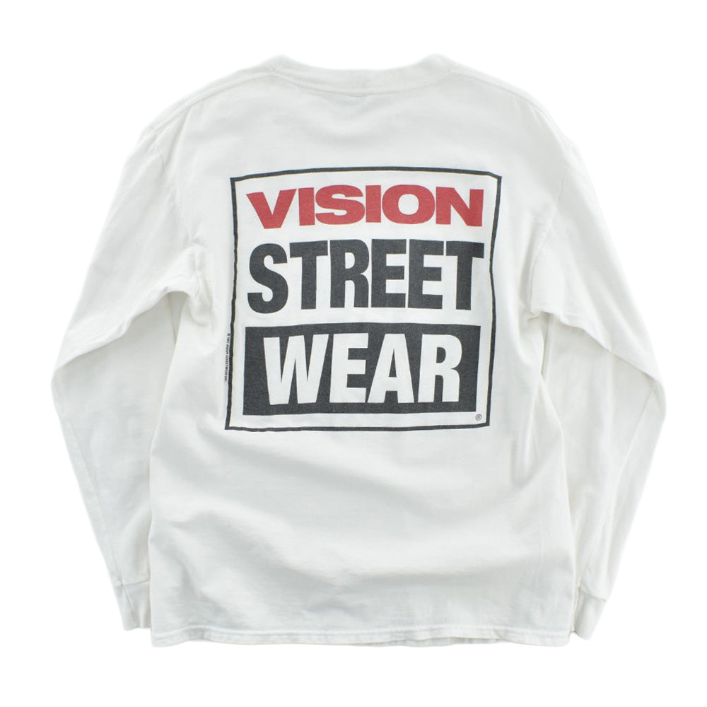 80's VISION STREET WEAR ボックスロゴ スケート ロンT USA製 260908H
