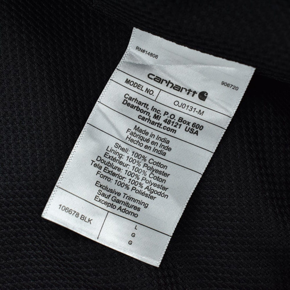 Carhartt 刺繍カスタム アクティブジャケット 黒 260210H