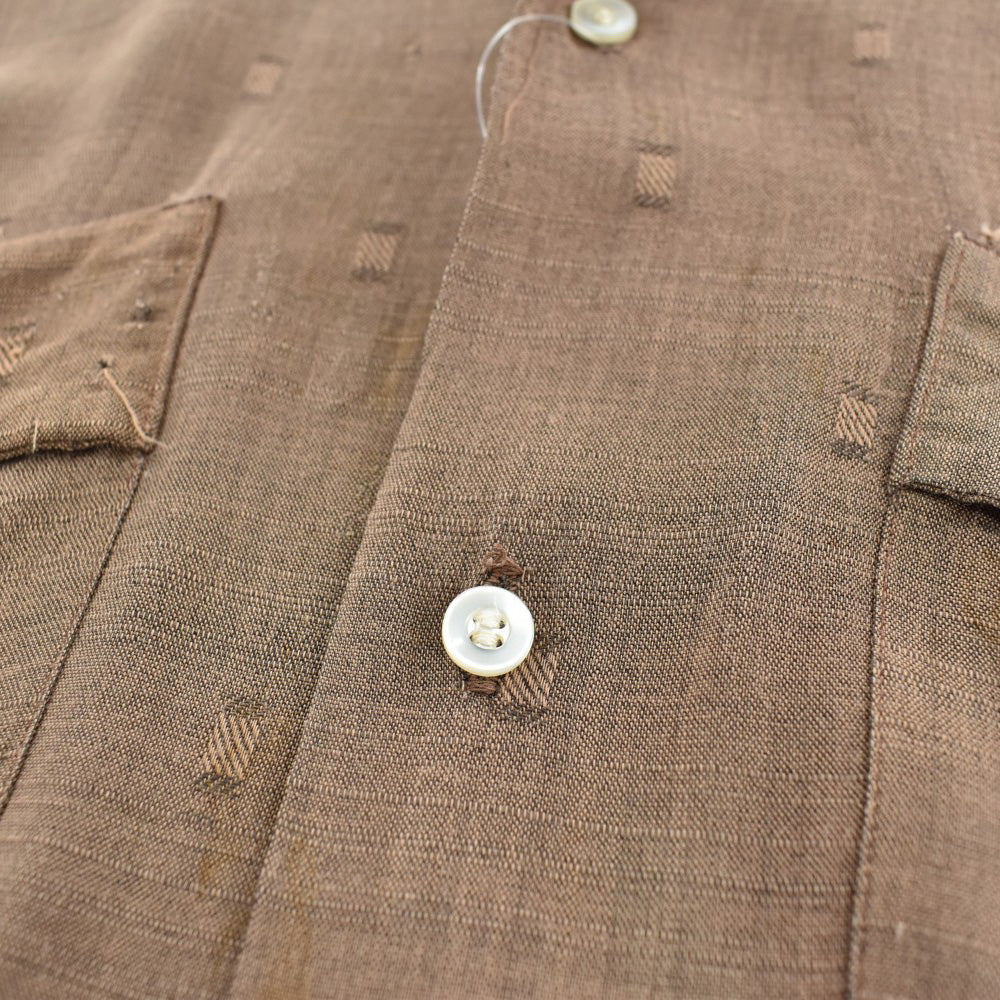 50's Rayon Gabardine ループ オープンカラーシャツ 260529H