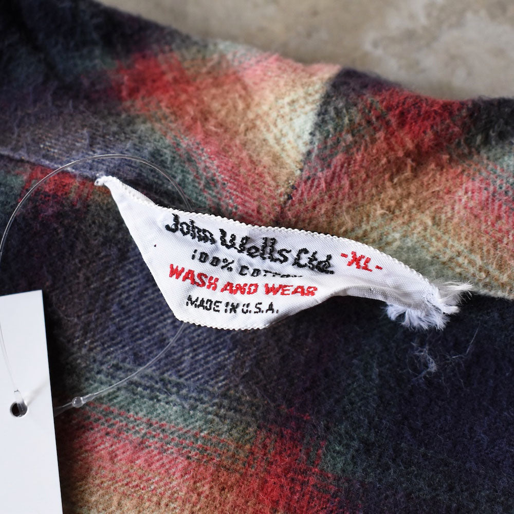 60’s John Wells オンブレ グランジ ネルガウン 251104H