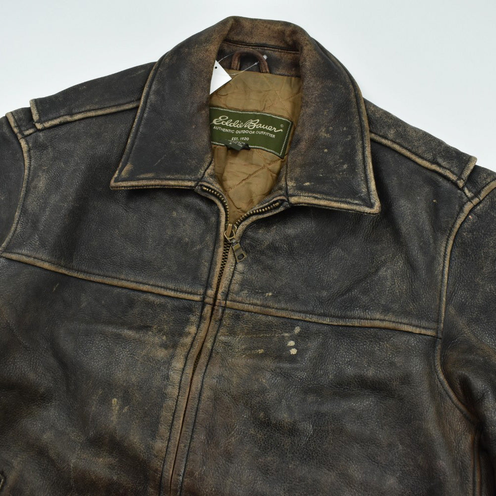90's Eddie Bauer レザージャケット フェードブラウン 260203H