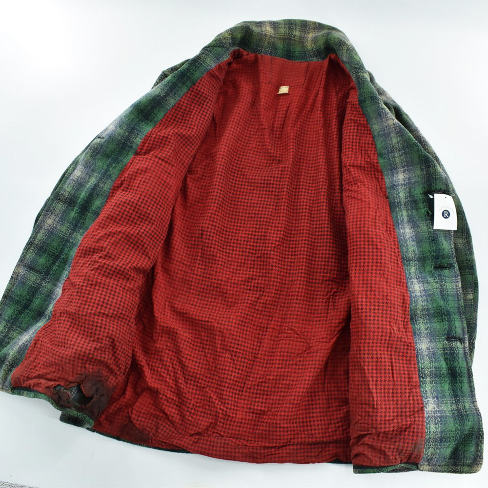 40's シャドーチェック ウール カーコート 260120H