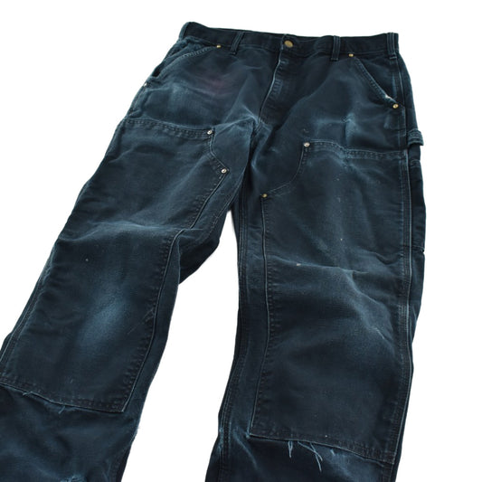 Carhartt ダブルニー ダックパンツ 黒 USA製 260403H