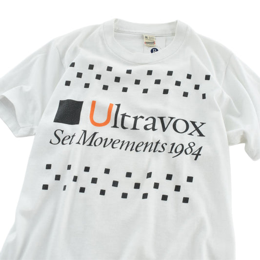 ウルトラヴォックス Set Movements 1984 ツアーTシャツ 1984年 白 USA製 ヴィンテージ