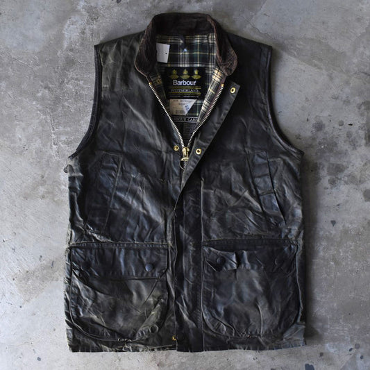 90’s 旧3ワラント Barbour “Westmorland” オイルドベスト 251202H