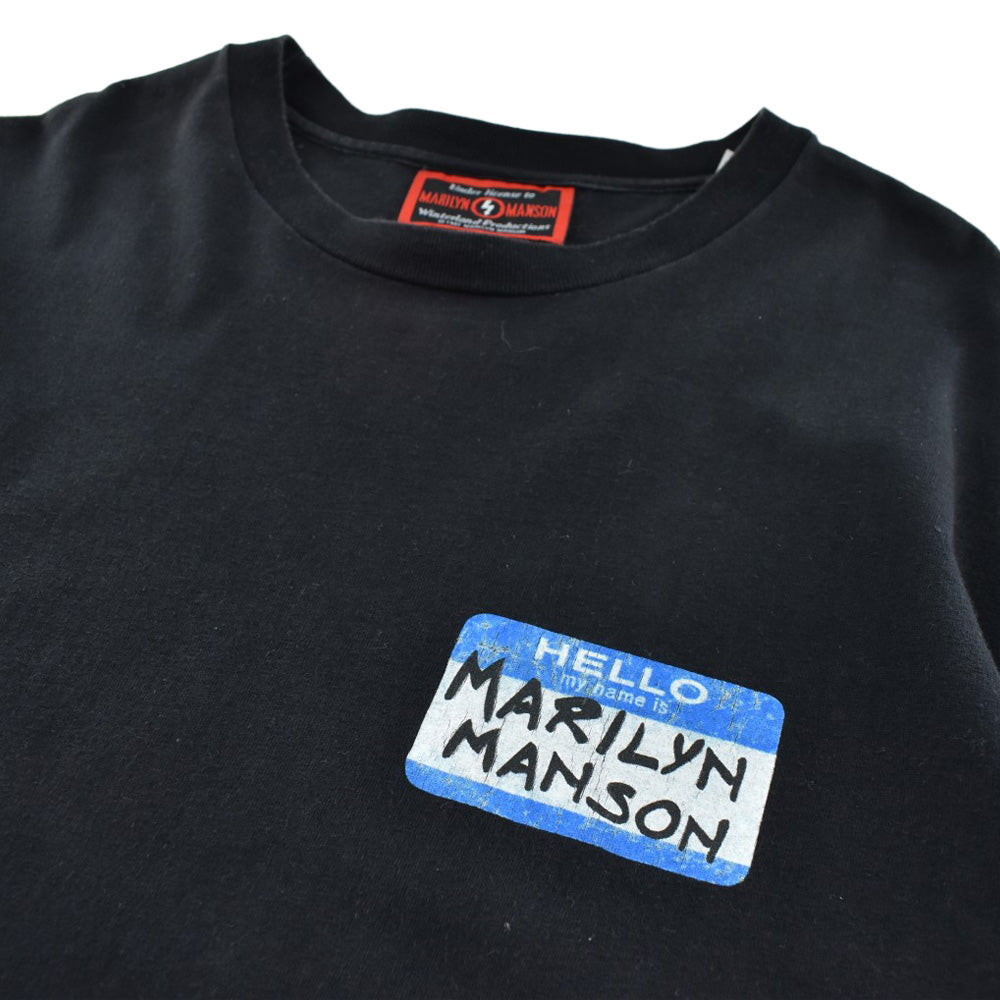 90s WINTERLAND マリリンモンローサイズXL鬼フェードヴィンテージ風 90年代 マリリン・マンソン Marilyn Manson HELLO my name is ロックT