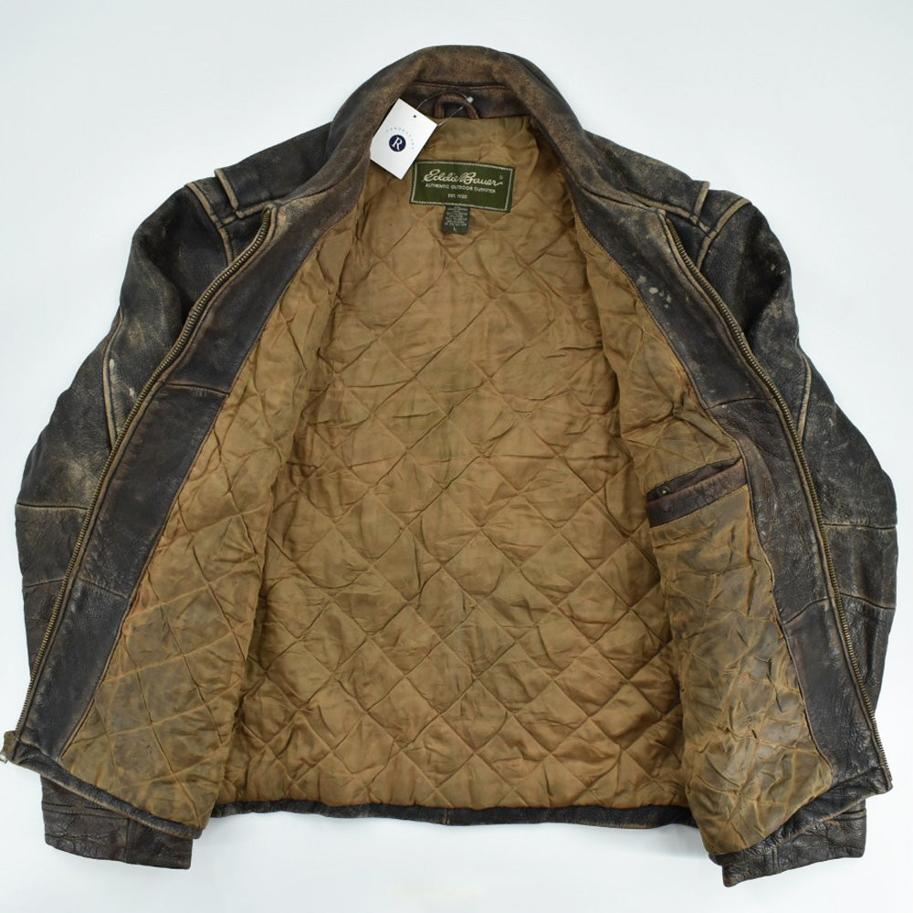 90's Eddie Bauer レザージャケット フェードブラウン 260203H