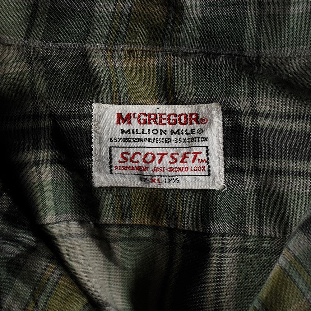 60's～ McGREGOR SCOTSETタグ チェック柄 オープンカラーシャツ 231014H