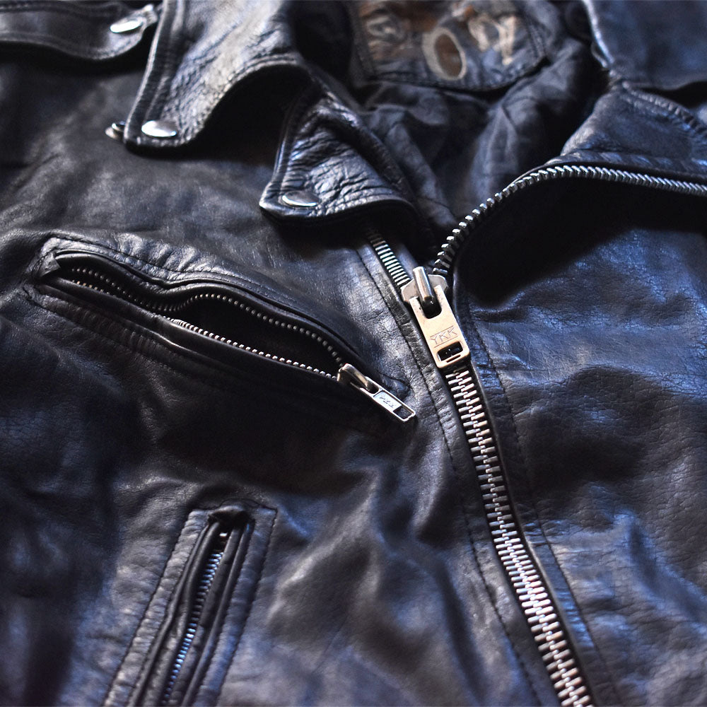 80-90’s THE Piero e arrow ライダース レザージャケット 52size 240218