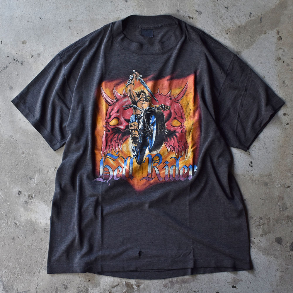 80's　“Hell Rider” バイクTシャツ　230808