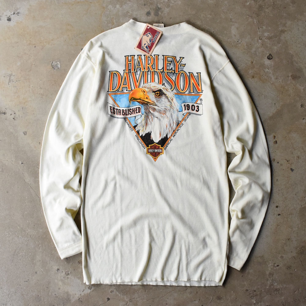 90’s デッドストック Harley-Davidson “stargis” ヘンリーネック ロングスリーブ Tシャツ 250531
