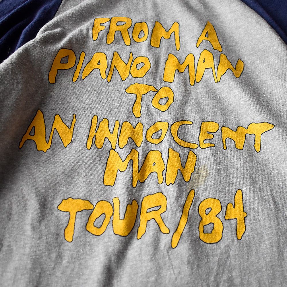 80's Billy Joel “From A Piano Man To An Innocent Man” Tour /84 ラグランスリーブ ロック Tシャツ 250826H