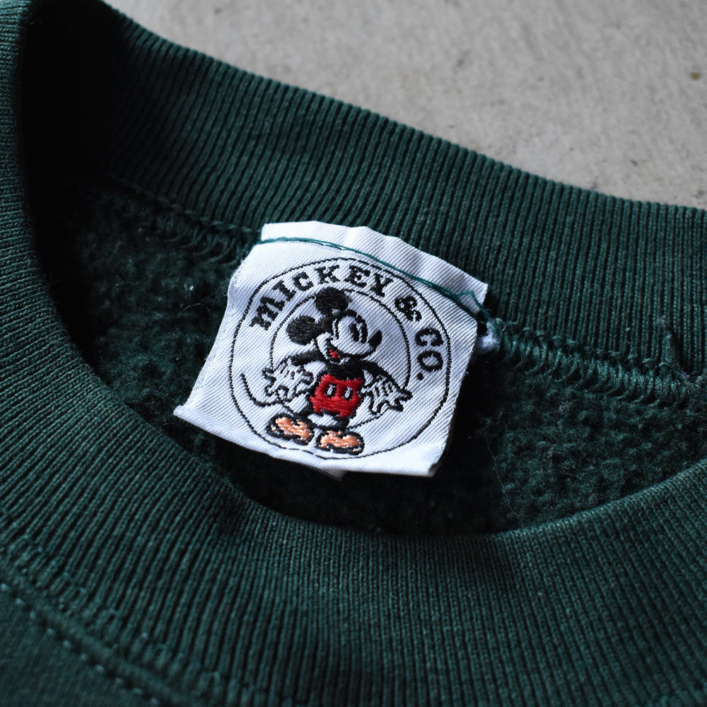 90’s Disney “Mickey“ 刺繍 スウェット USA製 231217