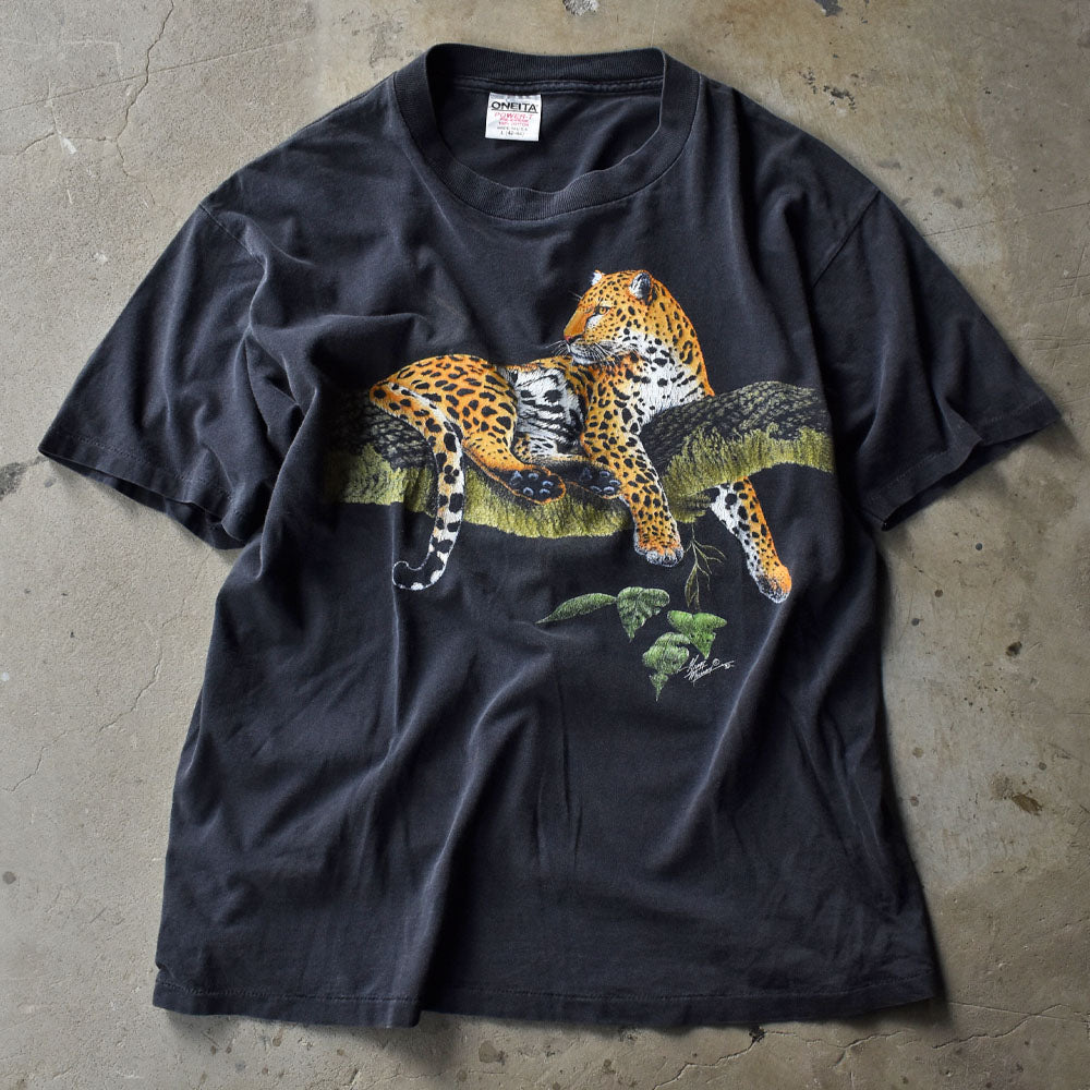 90's　“panther” 豹 アニマルプリント Tシャツ　230615
