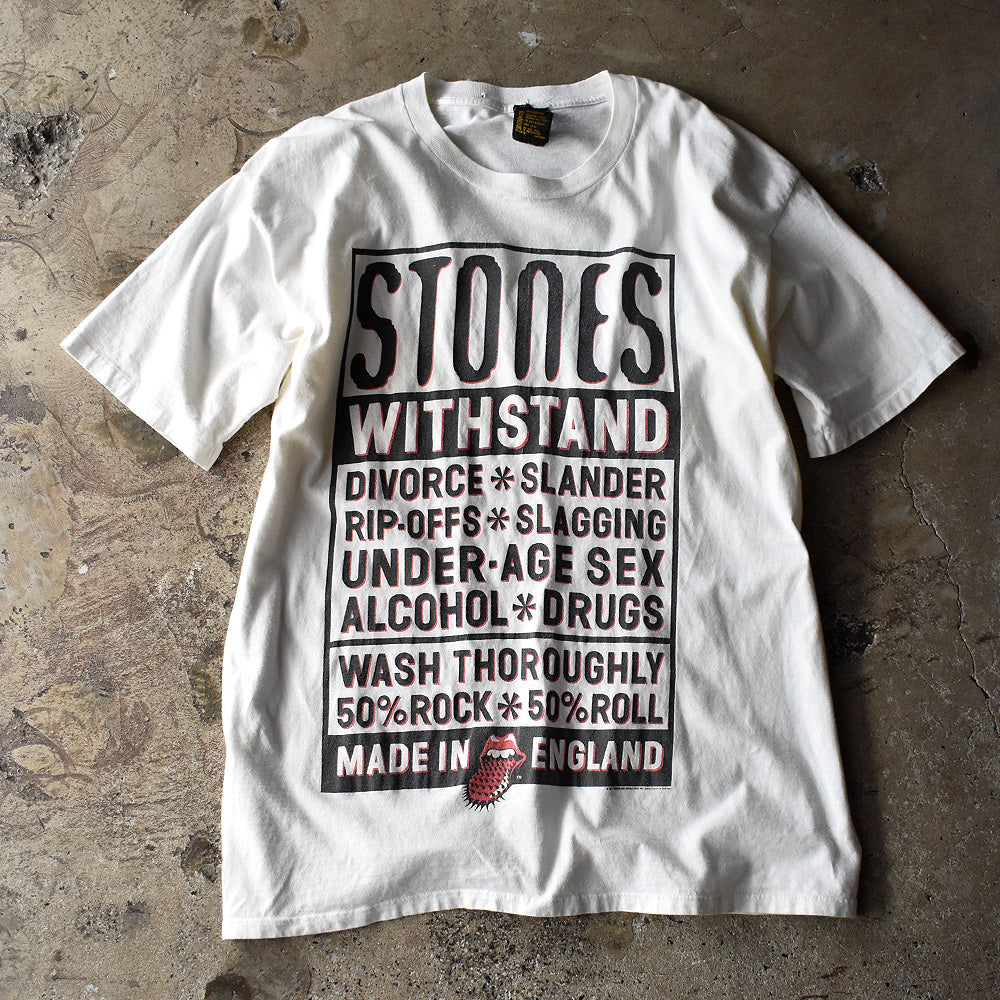 ローリング・ストーンズ Withstand 大判プリント ロックTシャツ 1994年 BROCKUM USA製 ヴィンテージ