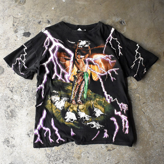90’s AMERICAN THUNDER AOP! "Indian" Tシャツ 250503H