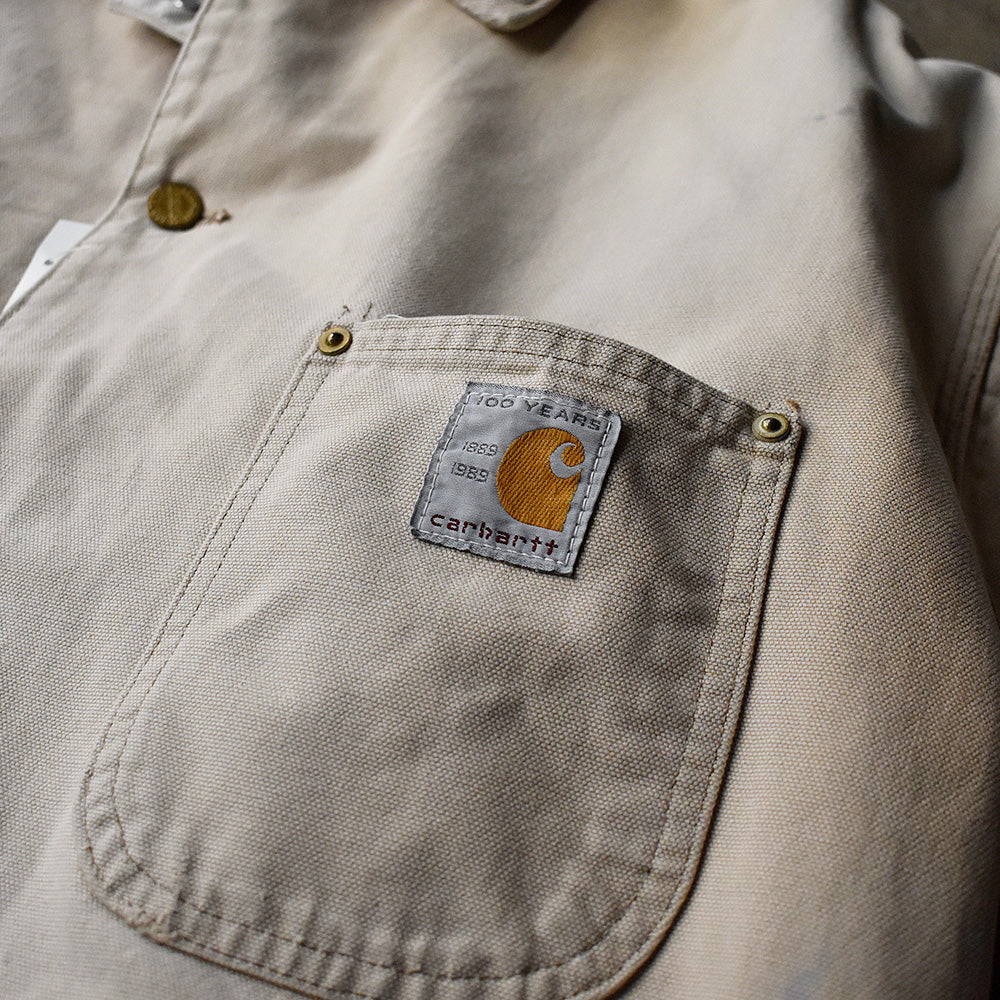 80's ダメージ！ “100years”  Carhartt ダック チョアコート ブランケットライナー 240219H