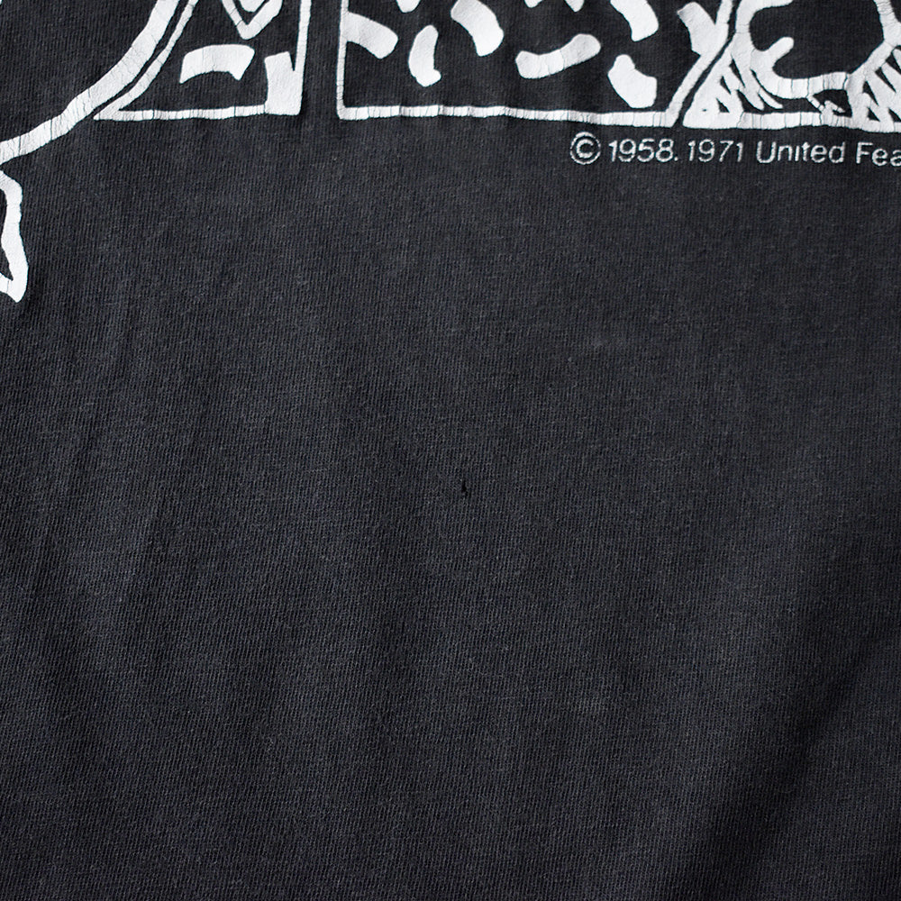 90's PEANUTS “Snoopy” ブラック！ 海外アニメ キャラTシャツ 250810H