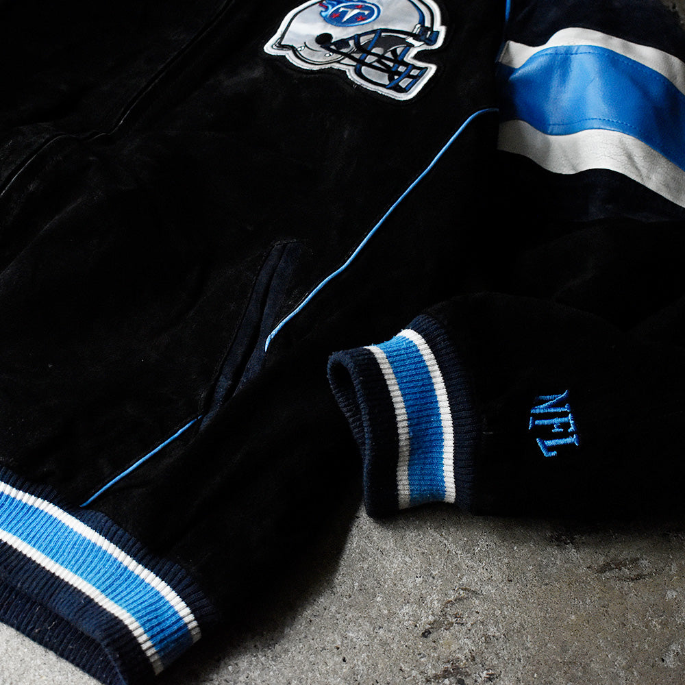 90's～ NFL “Tennessee Titans” スエードレザージャケット 231217H